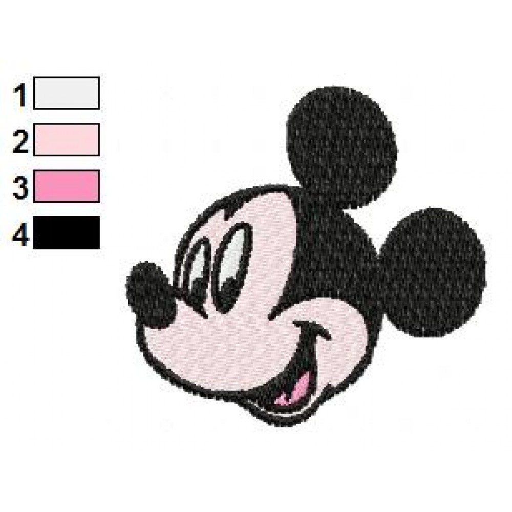 Face Of Mickey Mouse Embroidery Design